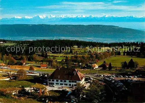 AK / Ansichtskarte La Chaux de Fonds Fliegeraufnahme Hotel et Col de la Vue des Alpes Kat. La Chaux de Fonds