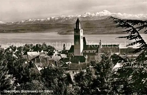 AK / Ansichtskarte ueberlingen Bodensee Teilansicht Kirche Saentis Kat. ueberlingen