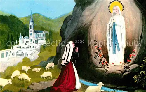 AK / Ansichtskarte Lourdes Hautes Pyrenees L Apparition Kat. Lourdes