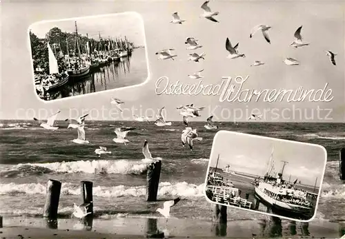 AK / Ansichtskarte Warnemuende Ostseebad Hafen Anlegestelle Kat. Rostock