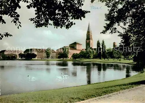 AK / Ansichtskarte Kiel Stadttheater und Rathaus Kat. Kiel