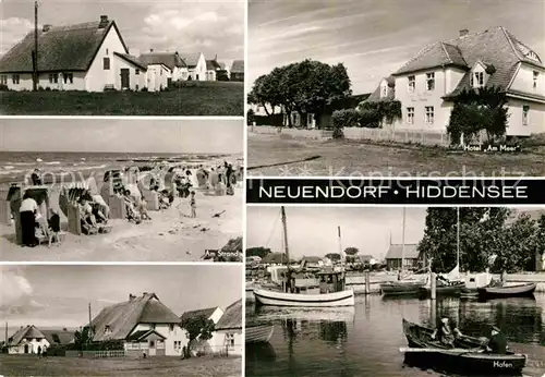 AK / Ansichtskarte Neuendorf Hiddensee Hotel Am Meer Hafen Strand  Kat. Insel Hiddensee