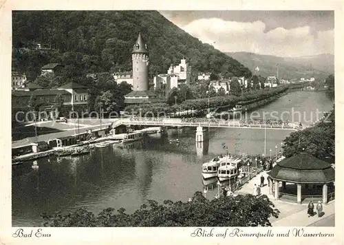 AK / Ansichtskarte Bad Ems Roemerquelle Wasserturm Kat. Bad Ems