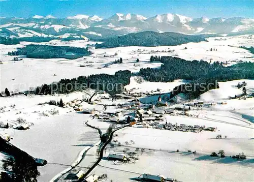 AK / Ansichtskarte Roethenbach Allgaeu Winterpanorama mit Nagelfluhkette Fliegeraufnahme Kat. Roethenbach (Allgaeu)