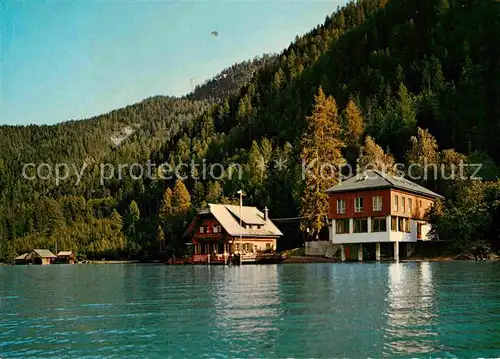 AK / Ansichtskarte Weissensee Kaernten Jausestation Dolomitenblick am Ostufer  Kat. Weissensee