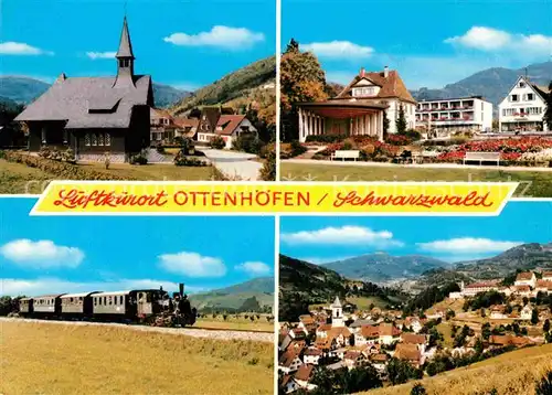 AK / Ansichtskarte Ottenhoefen Schwarzwald Ortsmotive Dampflok Panorama Kat. Ottenhoefen im Schwarzwald