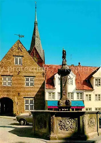 AK / Ansichtskarte Flensburg Nordermarkt und Neptunsbrunnen Kat. Flensburg