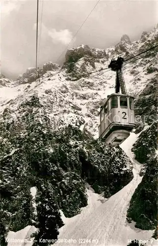 AK / Ansichtskarte Seilbahn Karwendel Mittenwald Foto H. Huber Nr. 9 Kat. Bahnen