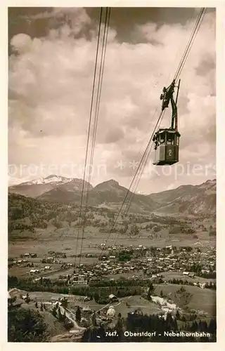 AK / Ansichtskarte Seilbahn Nebelhorn Oberstdorf  Kat. Bahnen