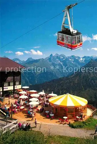 AK / Ansichtskarte Seilbahn Fellhorn Oberstdorf Birgsautal Kratzer Trettachspitze Maedelegabel  Kat. Bahnen