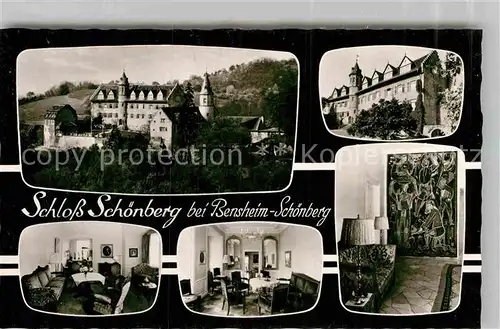 AK / Ansichtskarte Schoenberg Bensheim Schloss Schoenberg Gastraeume Kat. Bensheim