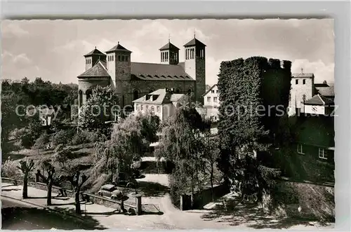 AK / Ansichtskarte Bensheim Bergstrasse Blauer Turm mit Stadtkirche Kat. Bensheim