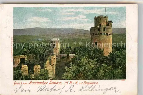 AK / Ansichtskarte Auerbach Bergstrasse Auerbacher Schloss Kat. Bensheim