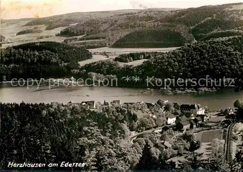 AK / Ansichtskarte Herzhausen Edersee Fliegeraufnahme Kat. Edertal