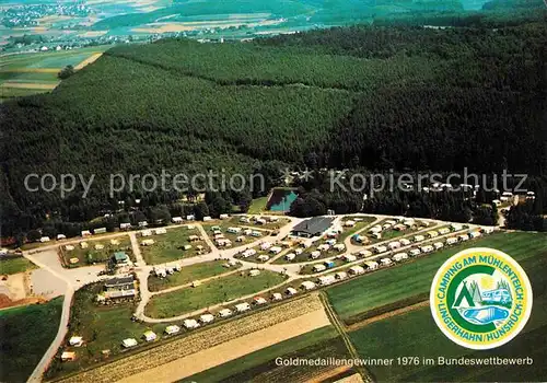 AK / Ansichtskarte Lingerhahn Camping Am Muehlenteich Fliegeraufnahme Kat. Lingerhahn