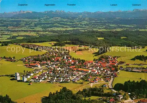 AK / Ansichtskarte Buchenberg Allgaeu Alpenkette Fliegeraufnahme Kat. Buchenberg