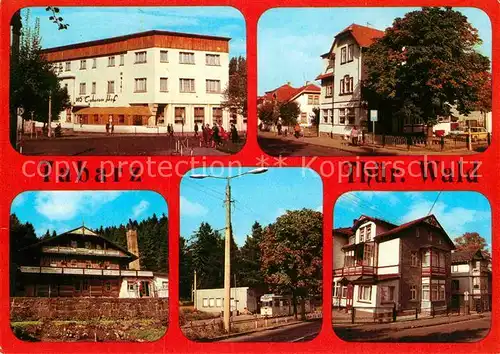 AK / Ansichtskarte Tabarz Hotel Tabarzer Hof Cafe Waldbahn Schweizerhaus Haltestelle Haus Gesang Kat. Tabarz Thueringer Wald