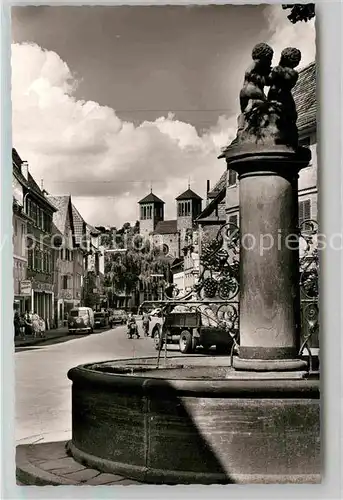 AK / Ansichtskarte Bensheim Bergstrasse Hauptstrasse Brunnen Kat. Bensheim