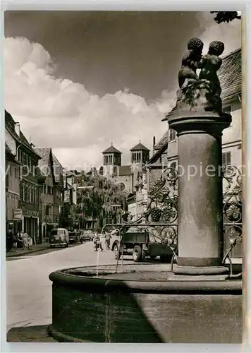 AK / Ansichtskarte Bensheim Auerbach Hauptstrasse Brunnen