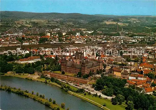 AK / Ansichtskarte Aschaffenburg Main Fliegeraufnahme Mainpartie Kat. Aschaffenburg