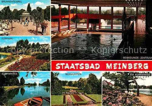 AK / Ansichtskarte Bad Meinberg Brunnentempel Kurpark Kurparksee Berggarten Bewegungszentrum Kat. Horn Bad Meinberg