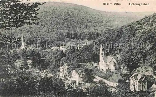 AK / Ansichtskarte Schlangenbad Taunus Panorama mit Kirche Kat. Schlangenbad