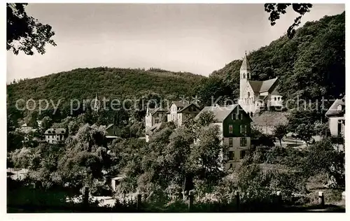 AK / Ansichtskarte Schlangenbad Taunus Teilansicht mit Kirche Kat. Schlangenbad