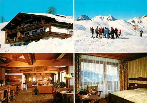 AK / Ansichtskarte Mittersill Oberpinzgau Gasthof Restaurant Zur Hohen Bruecke Wintersportplatz Pass Thurn Alpen Kat. Mittersill