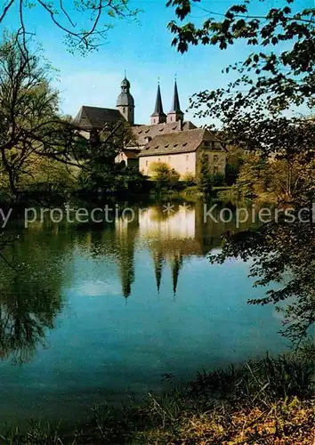 AK / Ansichtskarte Marienmuenster Ehemalige Abteikirche Blick vom Weiher Kat. Marienmuenster