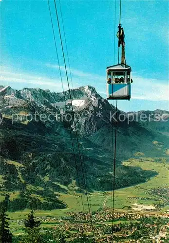 AK / Ansichtskarte Seilbahn Wankbahn Garmisch Partenkirchen Zugspitzgruppe  Kat. Bahnen