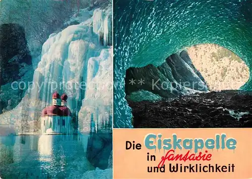 AK / Ansichtskarte Hoehlen Caves Grottes Eiskapelle Watzmann Ostwand  Kat. Berge