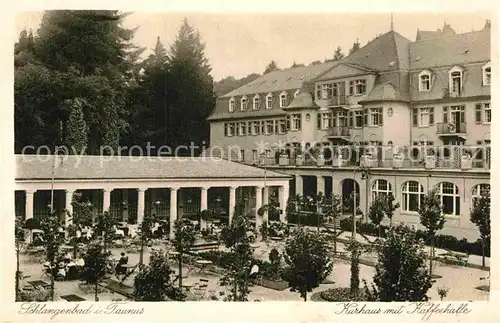 AK / Ansichtskarte Schlangenbad Taunus Kurhaus und Kaffeehalle Kat. Schlangenbad