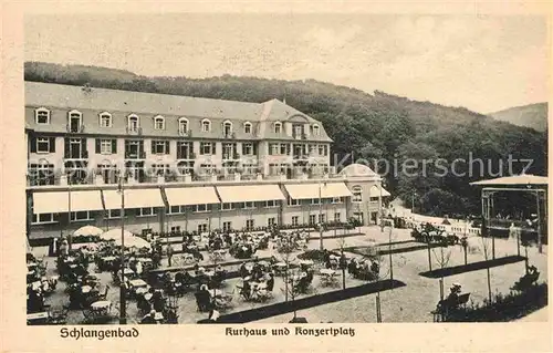 AK / Ansichtskarte Schlangenbad Taunus Kurhaus und Konzertplatz Kat. Schlangenbad