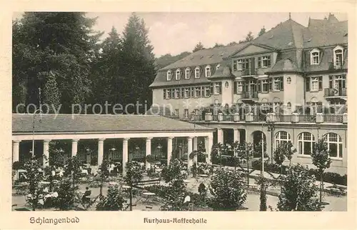 AK / Ansichtskarte Schlangenbad Taunus Kurhaus Kaffeehalle Kat. Schlangenbad