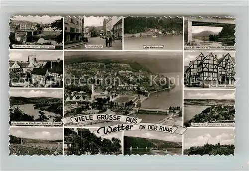 AK / Ansichtskarte Wetter Ruhr Ruhrbruecke Freiheit Kaiserstrasse Viadukt Harkortsee Kat. Wetter (Ruhr)