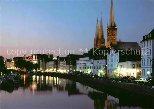 AK / Ansichtskarte Luebeck Obertrave St. Marien Kirche St. Petri Kirche  Kat. Luebeck