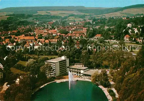 AK / Ansichtskarte Bad Gandersheim Seekurheim Seeterrassen Fliegeraufnahme Kat. Bad Gandersheim