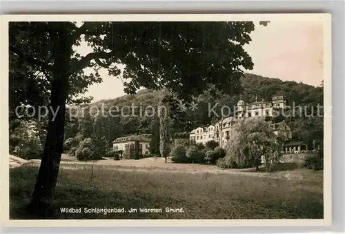 AK / Ansichtskarte Schlangenbad Taunus Im warmen Grund Kat. Schlangenbad