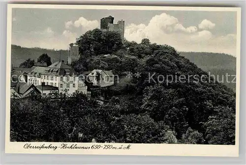 AK / Ansichtskarte Oberreifenberg Ruine Kurhaus Reifenberg Kat. Schmitten