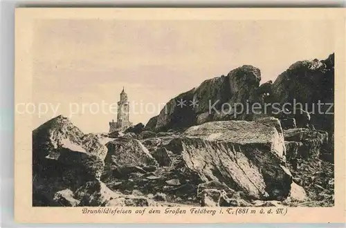 AK / Ansichtskarte Grosser Feldberg Taunus Aussichtsturm Brunhildisfelsen Kat. Schmitten