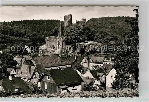 AK / Ansichtskarte Oberreifenberg Burgruine Kirche Kat. Schmitten