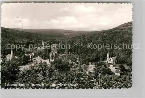 AK / Ansichtskarte Schlangenbad Taunus Blick vom Wilhelmsfelsen Kat. Schlangenbad