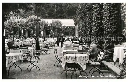 AK / Ansichtskarte Schlangenbad Taunus Kurgarten Kat. Schlangenbad