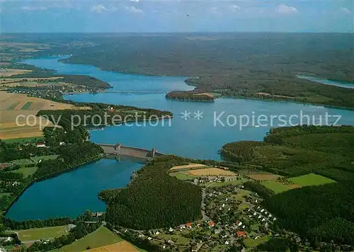 AK / Ansichtskarte Soest Arnsberg Moehnesee Talsperre Fliegeraufnahme