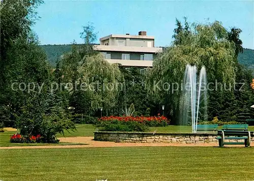 AK / Ansichtskarte Bad Oexen Eidinghausen Sanatorium Kurpark Fontaene