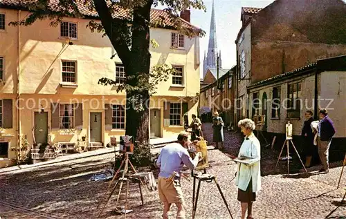 AK / Ansichtskarte Norwich UK Elm Hill and the Cathedral Kat. Norwich