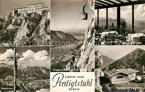 AK / Ansichtskarte Seilbahn Predigtstuhl Bad Reichenhall Berghotel Rasthaus Schlegelmulde  Kat. Bahnen