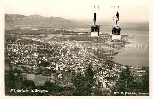 AK / Ansichtskarte Seilbahn Pfaenderbahn Bregenz Foto Risch Lau Nr. 1671 Kat. Bahnen