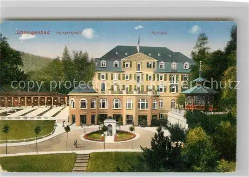 AK / Ansichtskarte Schlangenbad Taunus Konzertplatz Kurhaus Kat. Schlangenbad