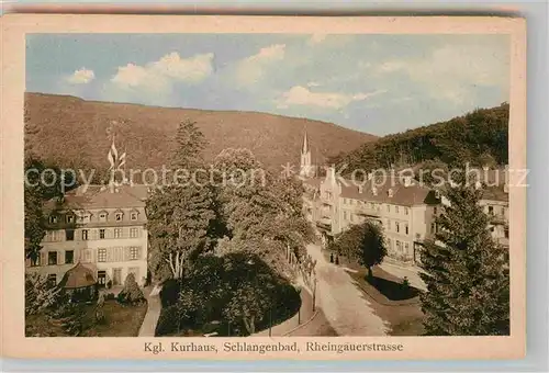 AK / Ansichtskarte Schlangenbad Taunus Kgl Kurhaus Rheingauerstrasse Kat. Schlangenbad